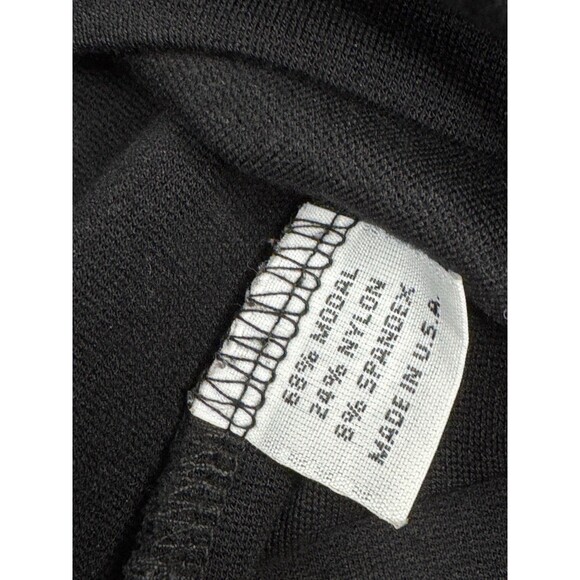 Bryn Walker Black Ponte Knit Back Button Boat Neck Tunic Top XXS Quiet Luxury - Picture 9 of 10